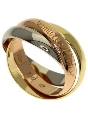 Cartier Trinity 48 Ring 18k Yellow Gold 18k White Pink